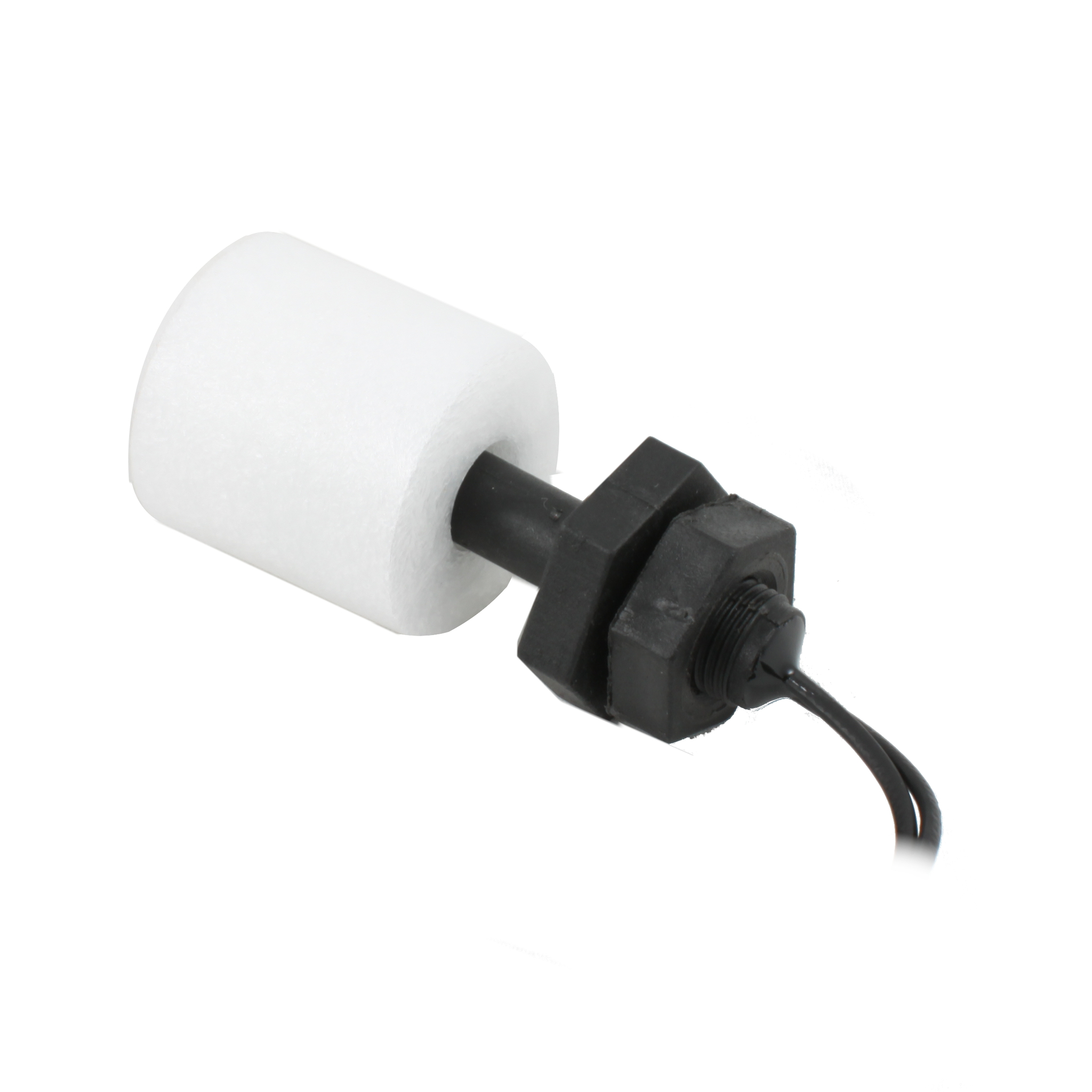 Поплавковый датчик уровня жидкости INNOLEVEL, вертикальное исполнение, -20 +80 С, соединение- резьба 1/8"PF полипропилен, кабель 500 мм, поплавок D=25 мм полипропилен