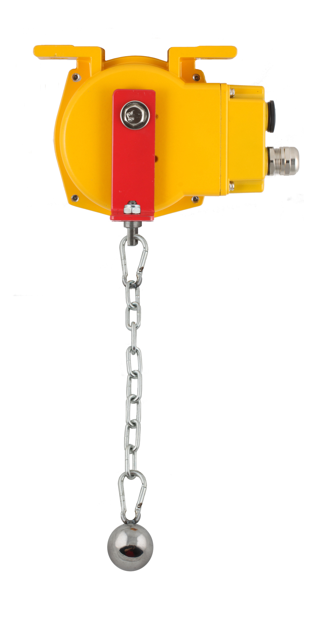 Датчик наличия перегруза на конвейерной ленте INNOLEVEL в алюм. корпусе, -40...+75С, 250 VAC, 10 A, IP65, релейный выход, крепление чувствительного груза- цепь 1250 мм, нерж. сталь