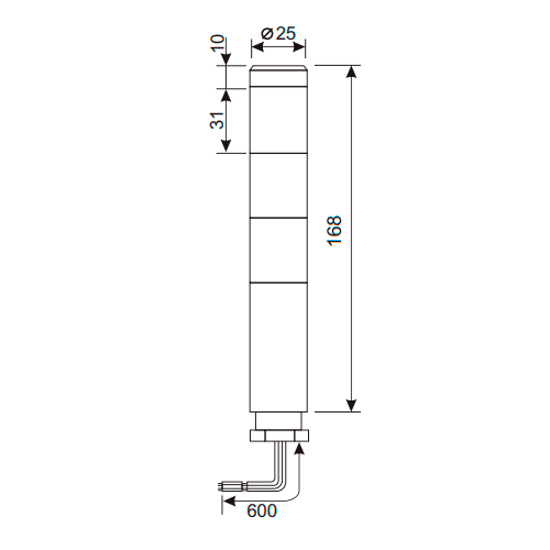Светосигнальная лампа INNOCONT TL25-024-RYG