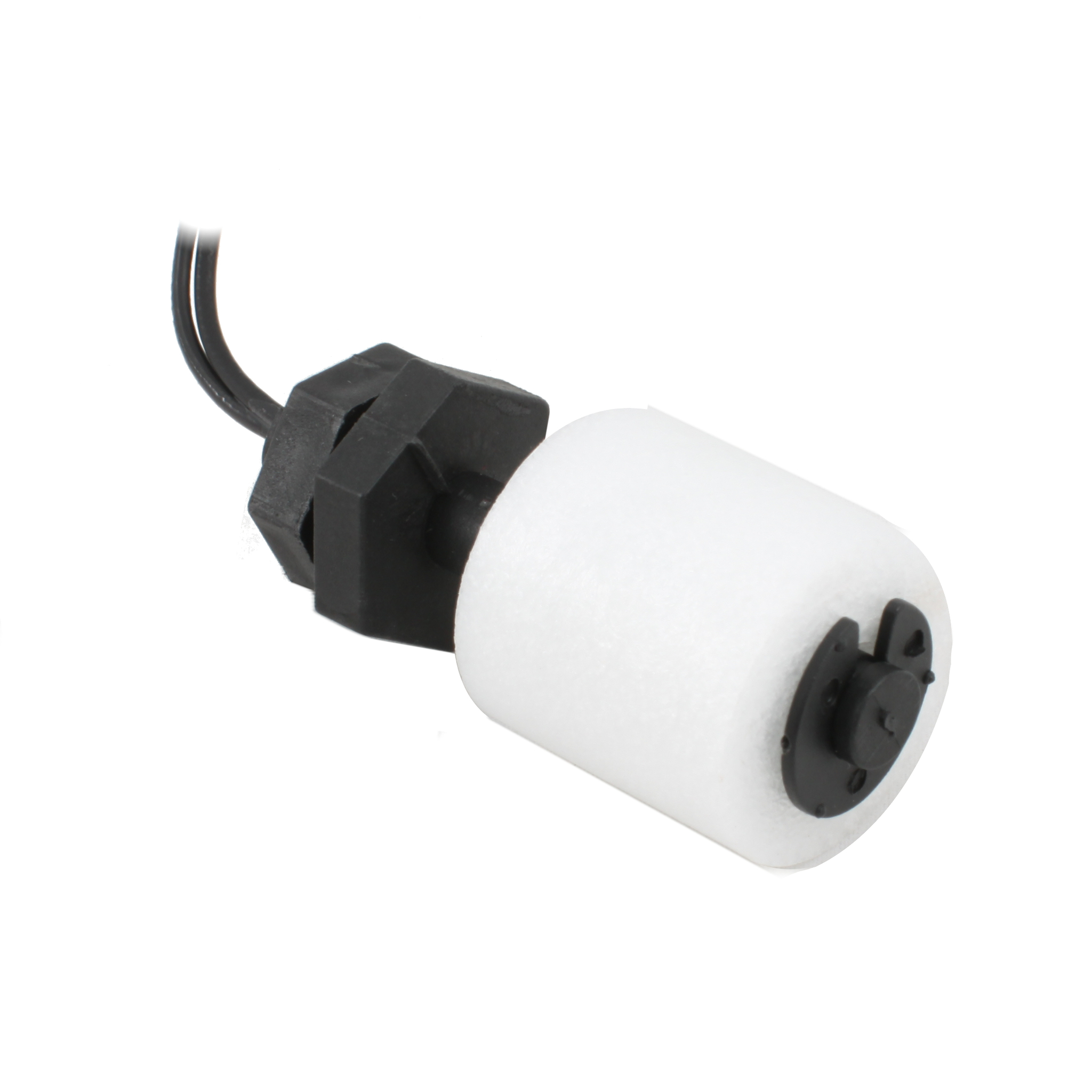 Поплавковый датчик уровня жидкости INNOLEVEL, вертикальное исполнение, -20 +80 С, соединение- резьба 1/8"PF полипропилен, кабель 500 мм, поплавок D=25 мм полипропилен