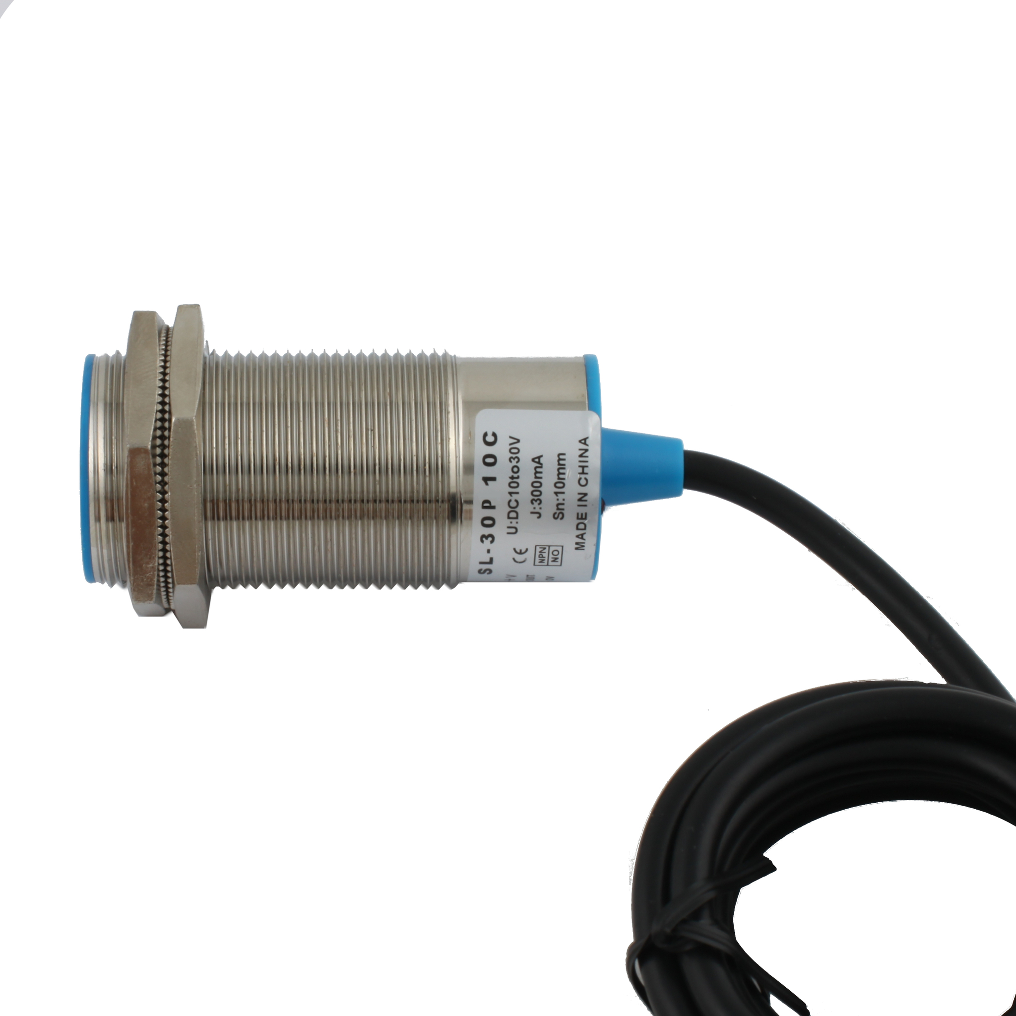 Индуктивный датчик INNOCONT, M30x1,5, L=78 мм, экранированный, зона срабатывания 10 мм, -25 +60 С, 12…24 VDC, IP65, выход: PNP NO, макс. ток 200 мА, кабель 2 м SL-30P10C