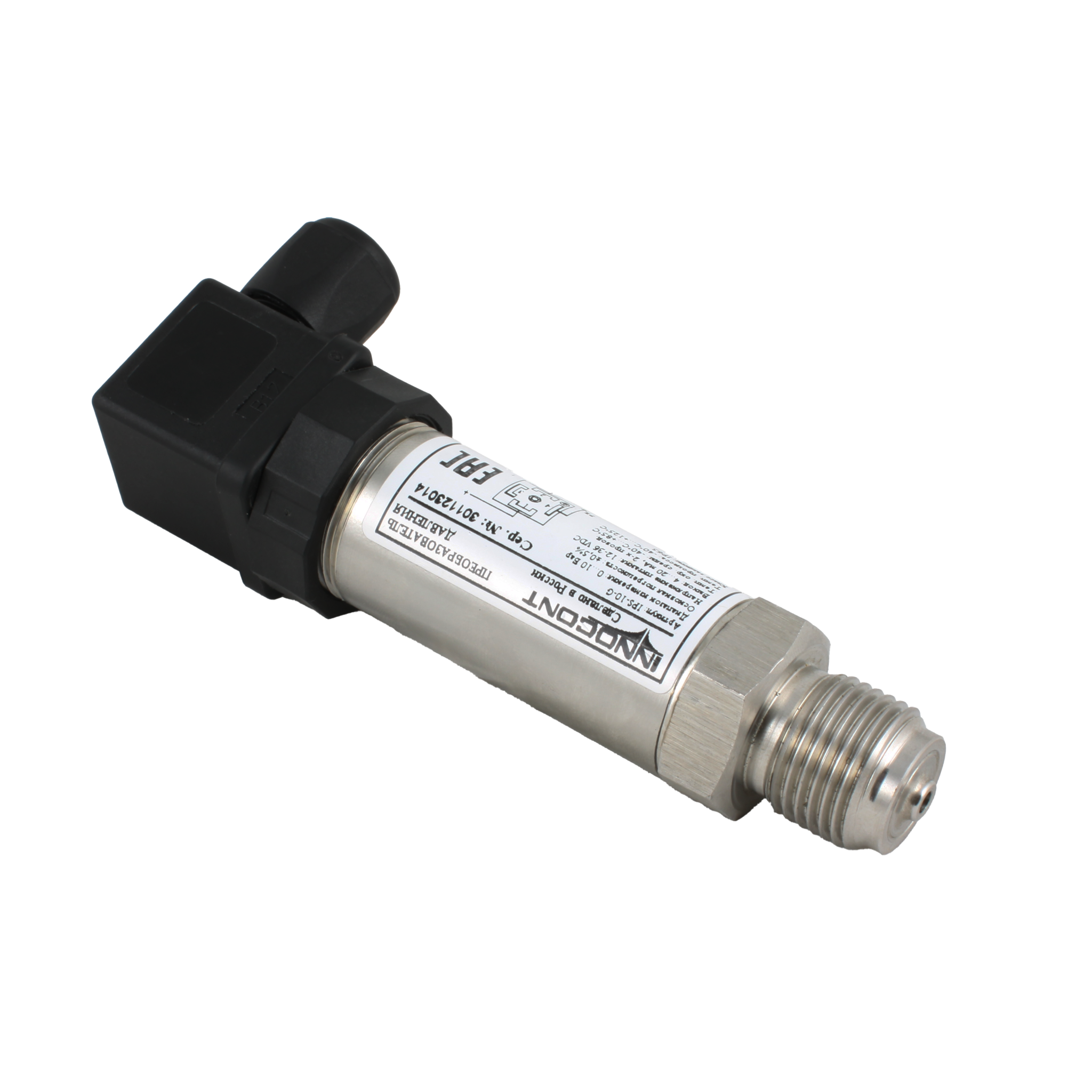 Преобразователь давления INNOCONT IPS-6-M, диапазон 0...6 бар, точность 0,5%, -40 +125 С, 12-36 VDC, IP65, разъем DIN