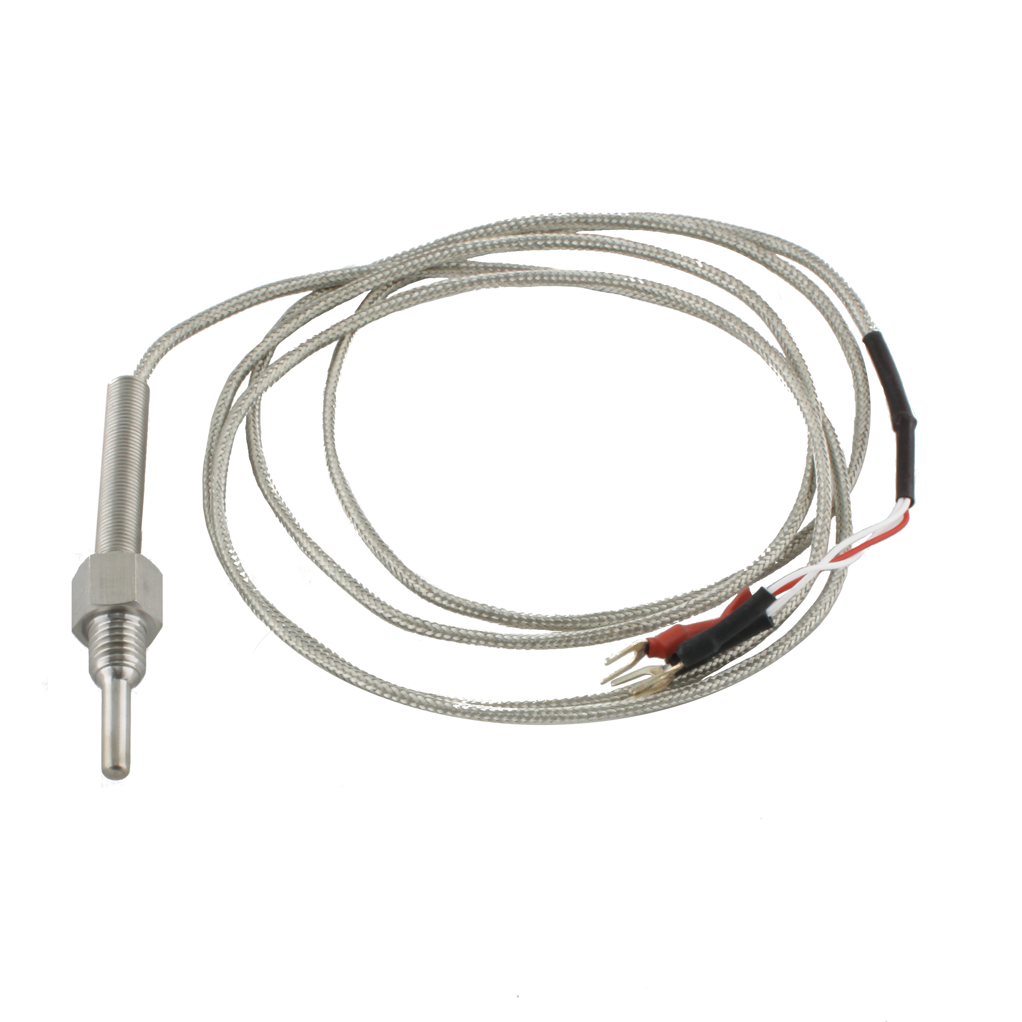 Датчик температуры INNOCONT с кабелем, исполнение N, спай Pt100, раб. часть: диаметр 4,8мм длина 30мм, резьба М10x1,5, длина кабеля 1.5м TS-W-N-Pt100-4,8-30-1,5-M10x1,5