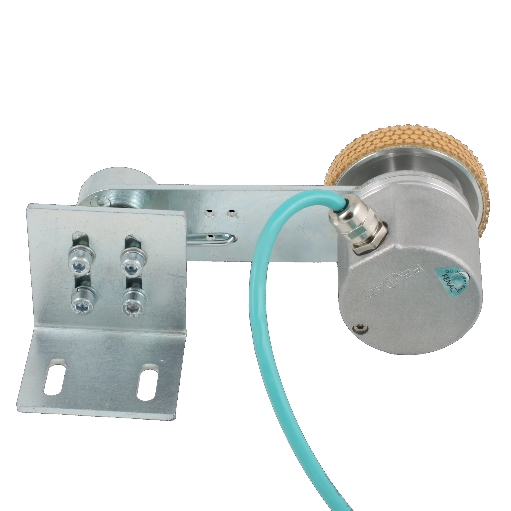 Инкрементальный энкодер INNOCONT D=50мм с мерным колесом L=200мм, контактная поверхность - резина, профиль ребристый, 1имп/0,5мм, 5…30VDC, выход HTL, IP64, -20…+85°C, радиальный кабель 2м