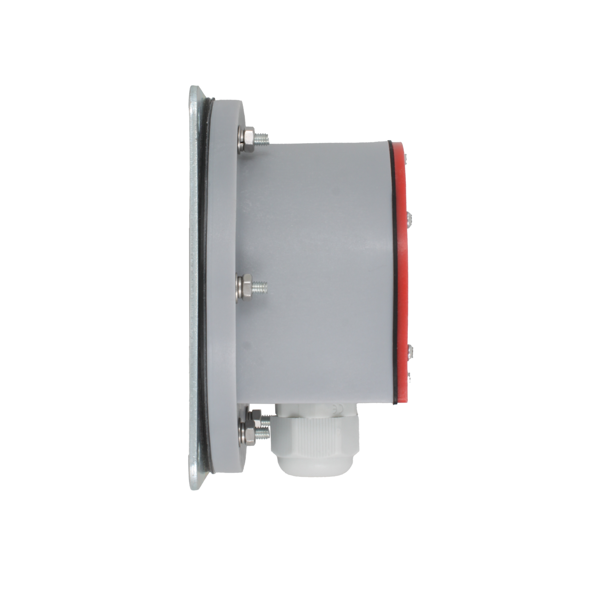 Мембранный датчик подпора для сыпучих материалов INNOLEVEL в пластиковом корпусе (аналог СУМ-1), -40 +80 С, IP54, чувств. от 100 г/л; фланец 114x114 мм, мембрана- NBR, выход- реле SPDT