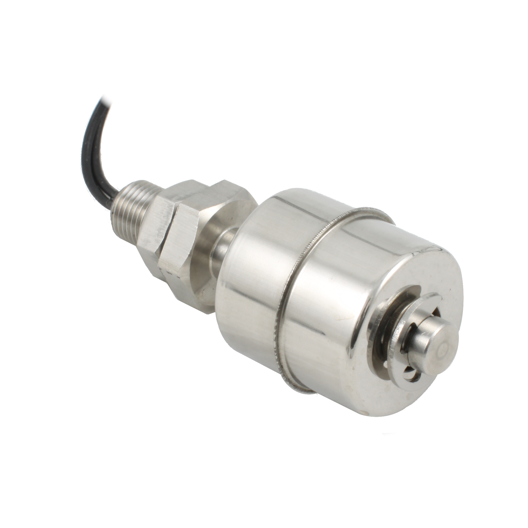 Поплавковый датчик уровня жидкости INNOLEVEL, вертикальное исполнение, -20 +120 С, соединение- резьба 1/8"PF нерж. сталь, кабель 500 мм, поплавок D=28 мм нерж. сталь