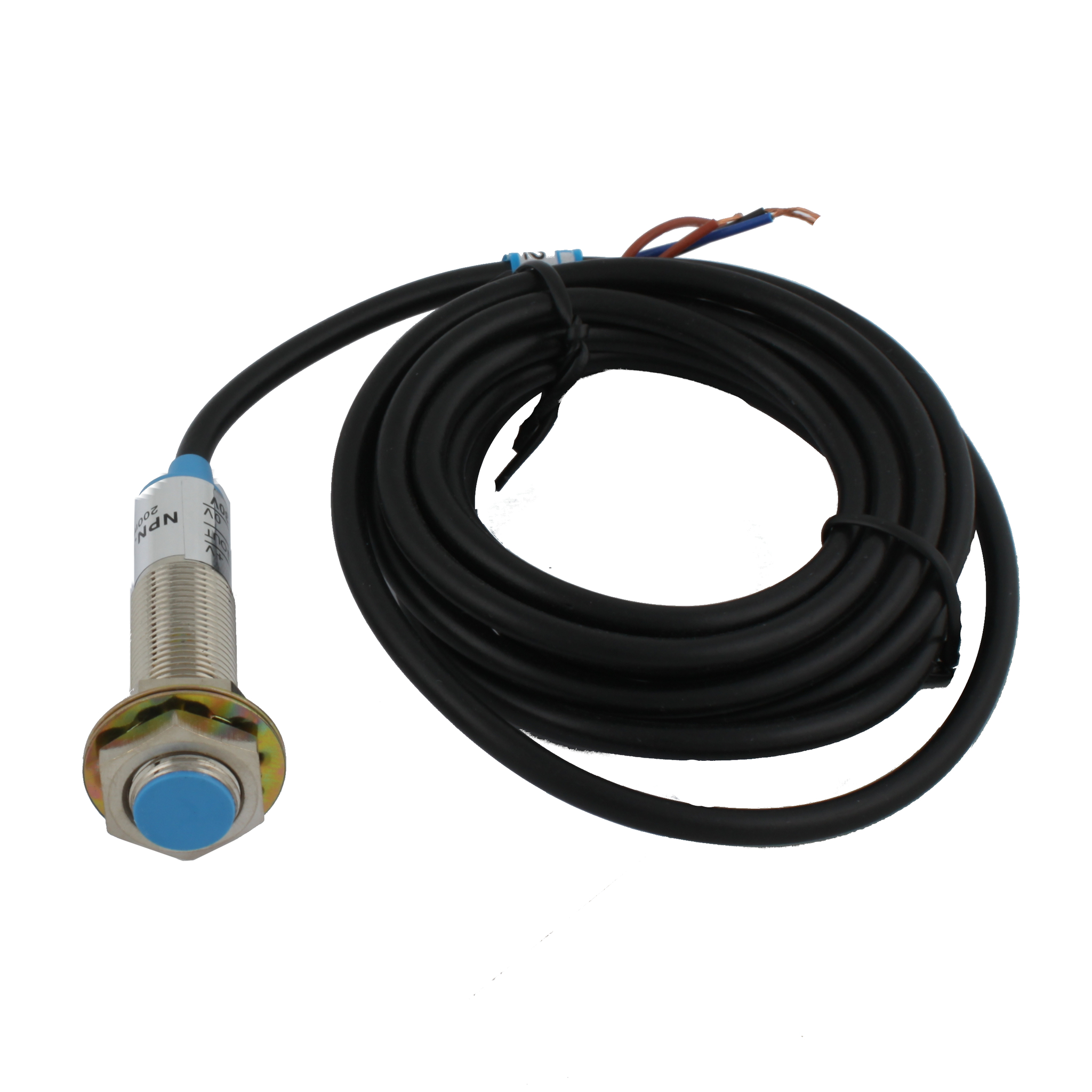 Индуктивный датчик INNOCONT, M12x1, L=61 мм, экранированный, зона срабатывания 2 мм, -25 +60 С, 12…24 VDC, IP65, выход: NPN NO, макс. ток 200 мА, кабель 2 м SL-12N2C