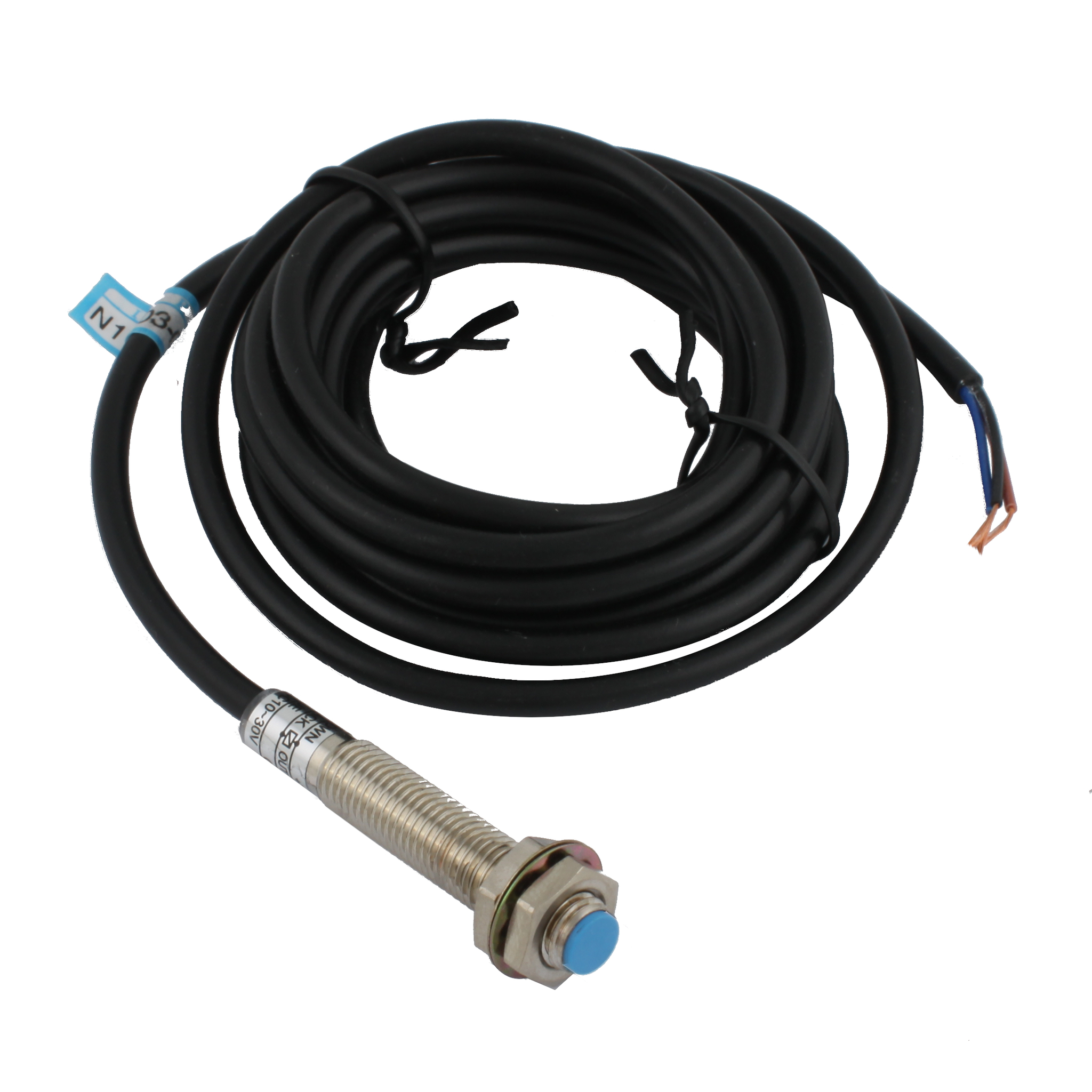 Индуктивный датчик INNOCONT, M8x1, L=49 мм, экранированный, зона срабатывания 1 мм, -25 +60 С, 12…24 VDC, IP65, выход: PNP NO, макс. ток 200 мА, кабель 2 м SL-8P1C