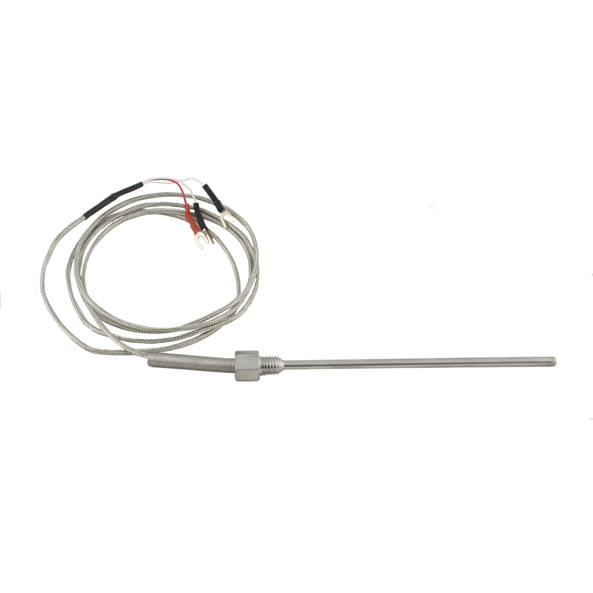 Датчик температуры INNOCONT с кабелем, исполнение N, спай Pt100, раб. часть: диаметр 4,8мм длина 150мм, резьба М10x1,5, длина кабеля 1.5м TS-W-N-Pt100-4,8-150-1,5-M10x1,5