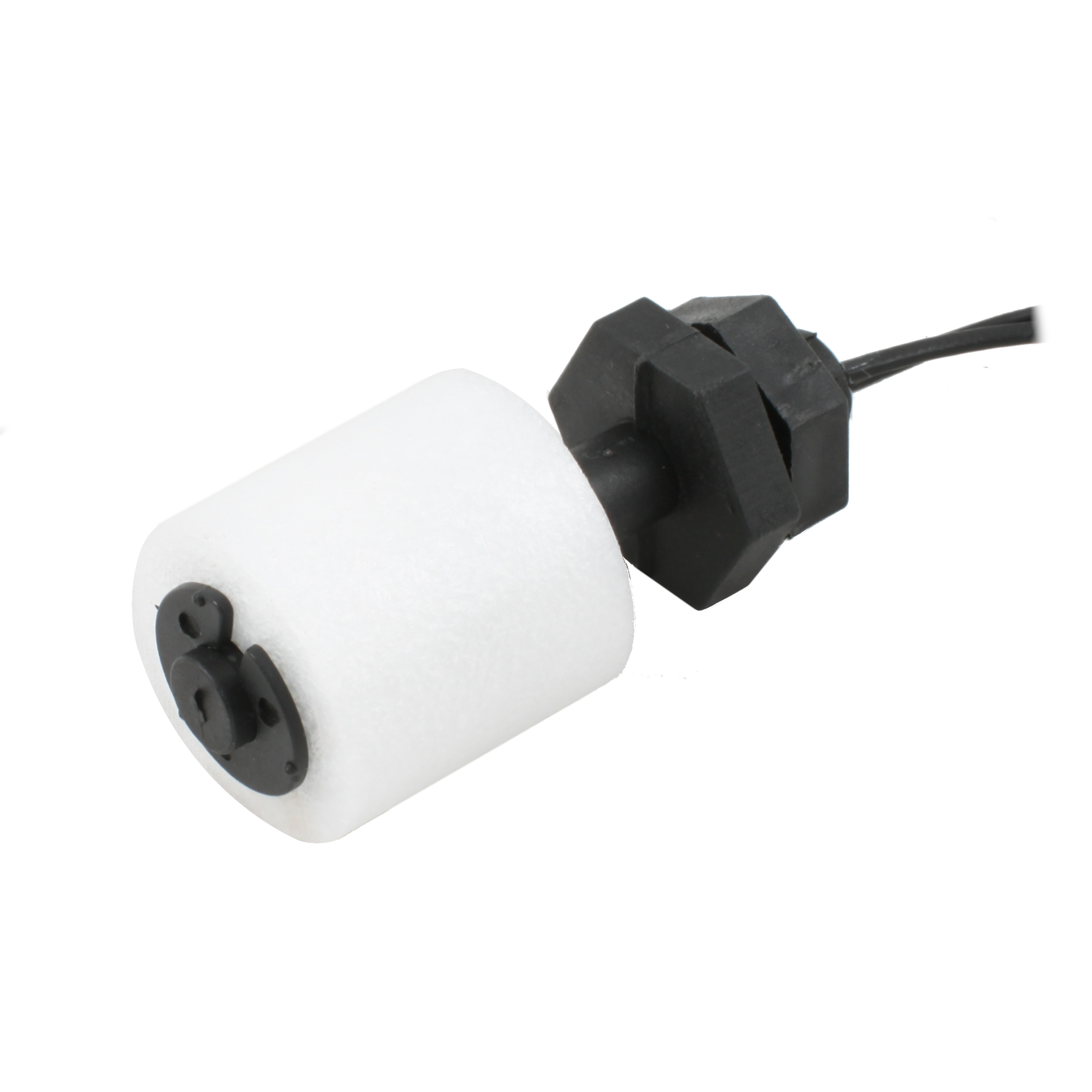 Поплавковый датчик уровня жидкости INNOLEVEL, вертикальное исполнение, -20 +80 С, соединение- резьба 1/8"PF полипропилен, кабель 500 мм, поплавок D=25 мм полипропилен