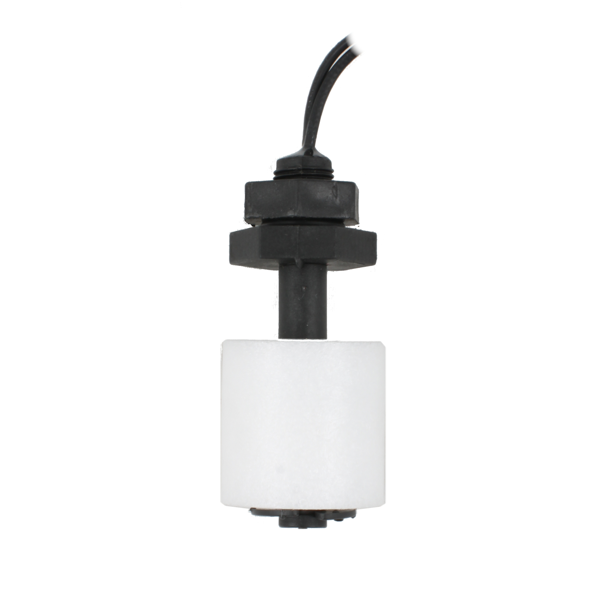 Поплавковый датчик уровня жидкости INNOLEVEL, вертикальное исполнение, -20 +80 С, соединение- резьба 1/8"PF полипропилен, кабель 500 мм, поплавок D=25 мм полипропилен