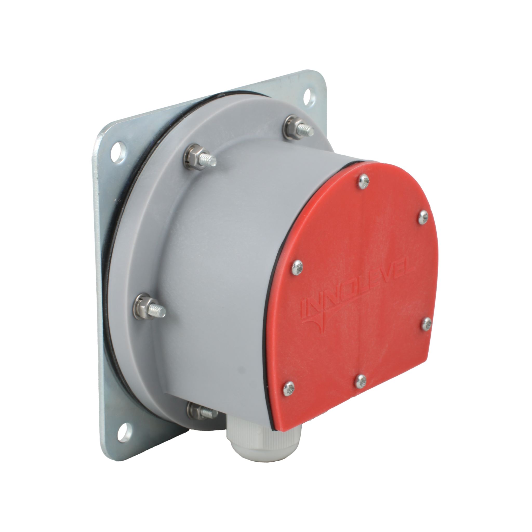 Мембранный датчик подпора для сыпучих материалов INNOLEVEL в пластиковом корпусе (аналог СУМ-1), -40 +80 С, IP54, чувств. от 100 г/л; фланец 114x114 мм, мембрана- NBR, выход- реле SPDT