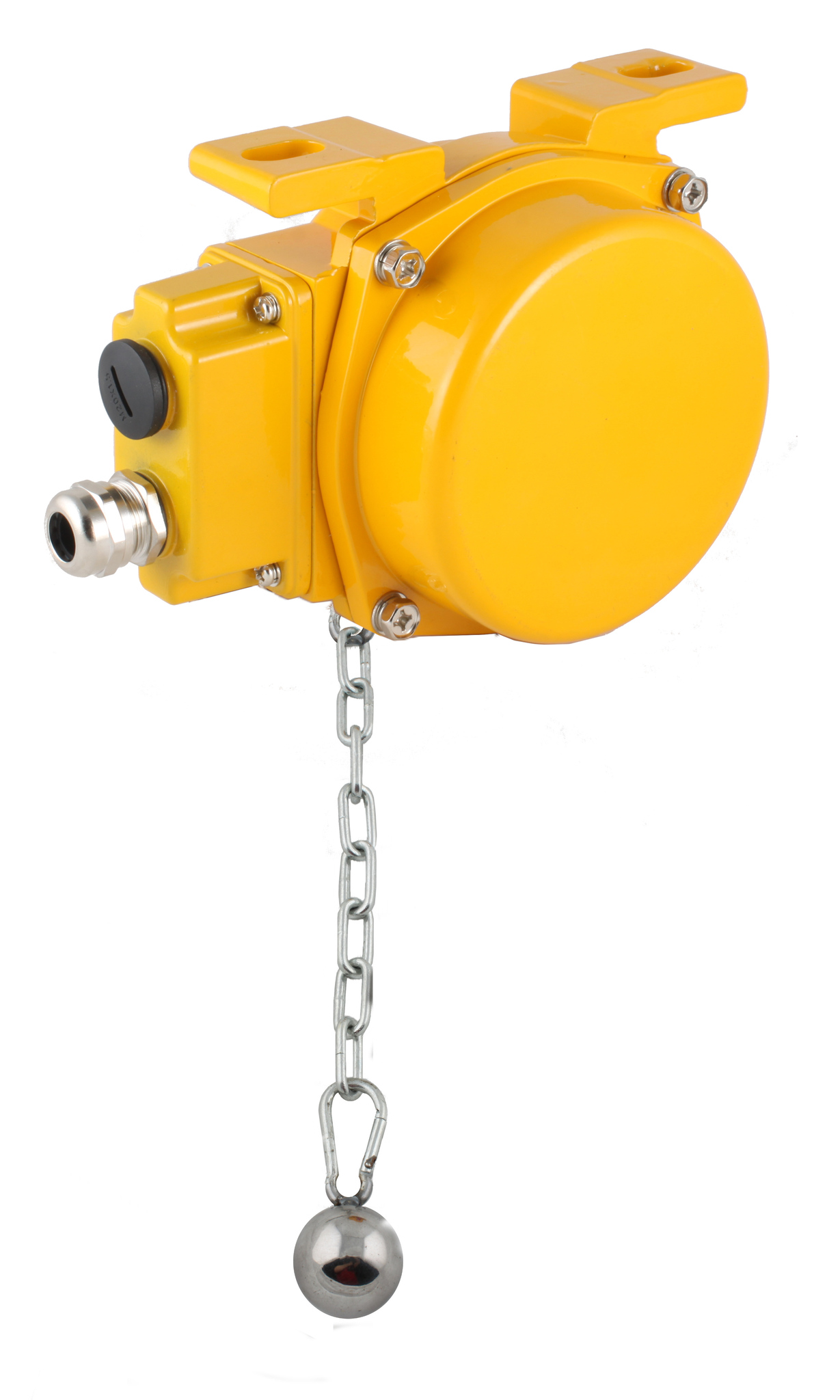 Датчик наличия перегруза на конвейерной ленте INNOLEVEL в алюм. корпусе, -40...+75С, 250 VAC, 10 A, IP65, релейный выход, крепление чувствительного груза- цепь 1250 мм, нерж. сталь