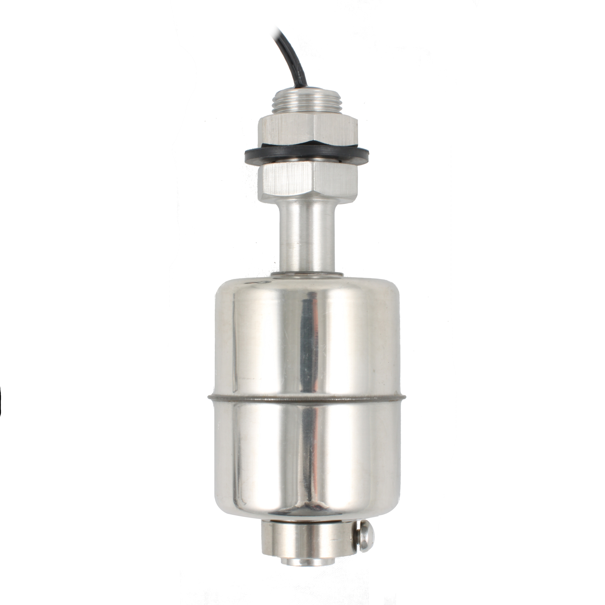 Поплавковый датчик уровня жидкости INNOLEVEL, вертикальное исполнение, -20 +120 С, соединение- резьба 3/8"PF нерж. сталь, кабель 500 мм, поплавок D=45 мм нерж. сталь