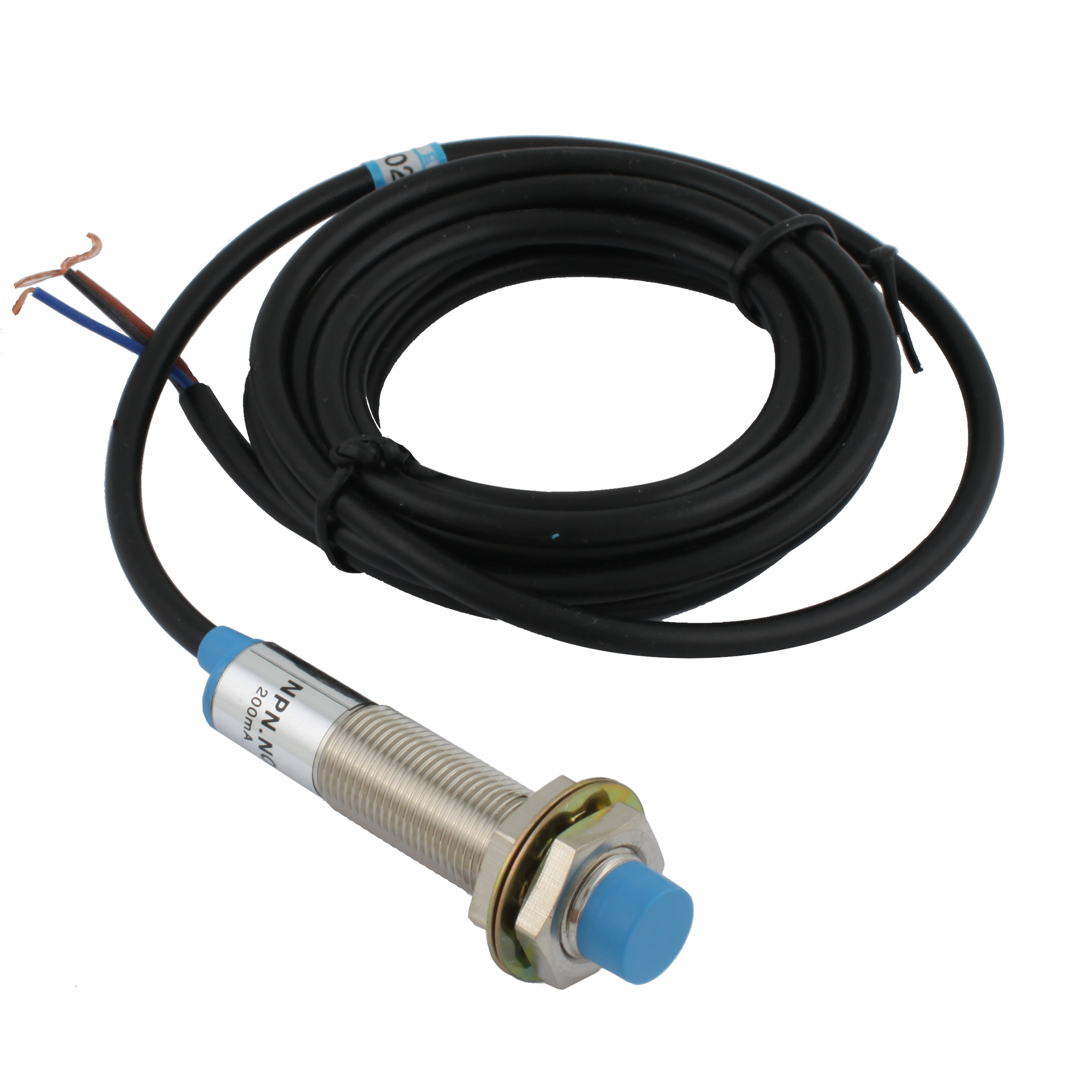 Индуктивный датчик INNOCONT, M12x1, L=61 мм, неэкранированный, зона срабатывания 4 мм, -25 +60 С, 12…24 VDC, IP65, выход: NPN NO, макс. ток 200 мА, кабель 2 м SL-12N4C