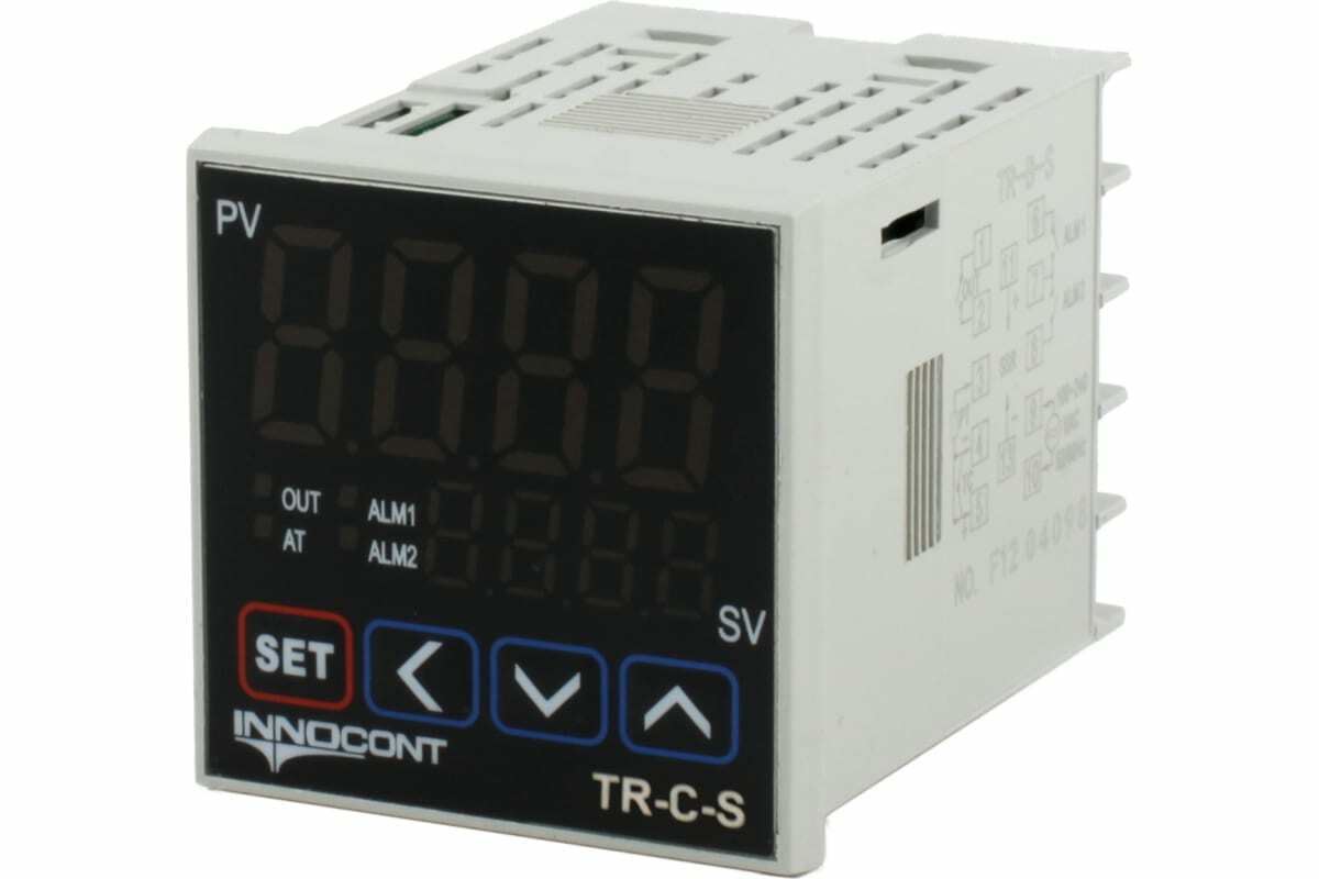 Температурный контроллер INNOCONT, 2 дисплея, 4 разряда, 48x48x60 мм, 2 аварийных выхода, 110-220VAC, выход: 4-20 мА + твердотельное реле TR-C-S