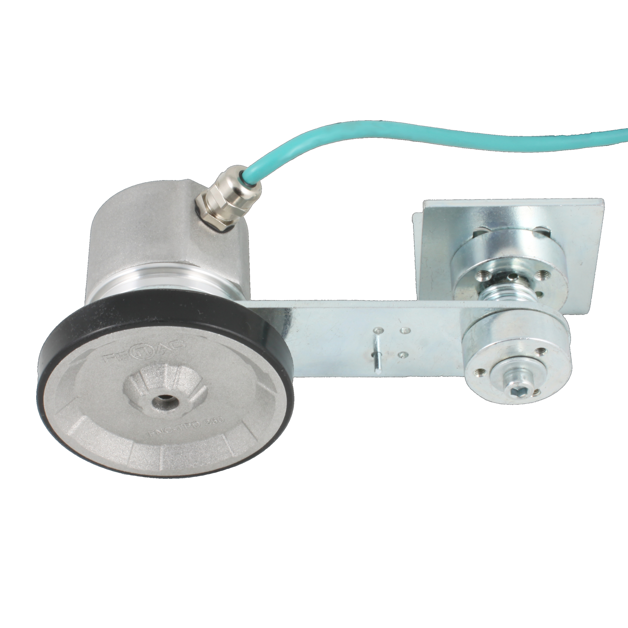 Инкрементальный энкодер INNOCONT D=50мм с мерным колесом L=250мм, онтактная поверхность - резина, профиль гладкий, 1имп/1мм, 5…30VDC, выход HTL, IP64, -20…+85°C, радиальный кабель 2м