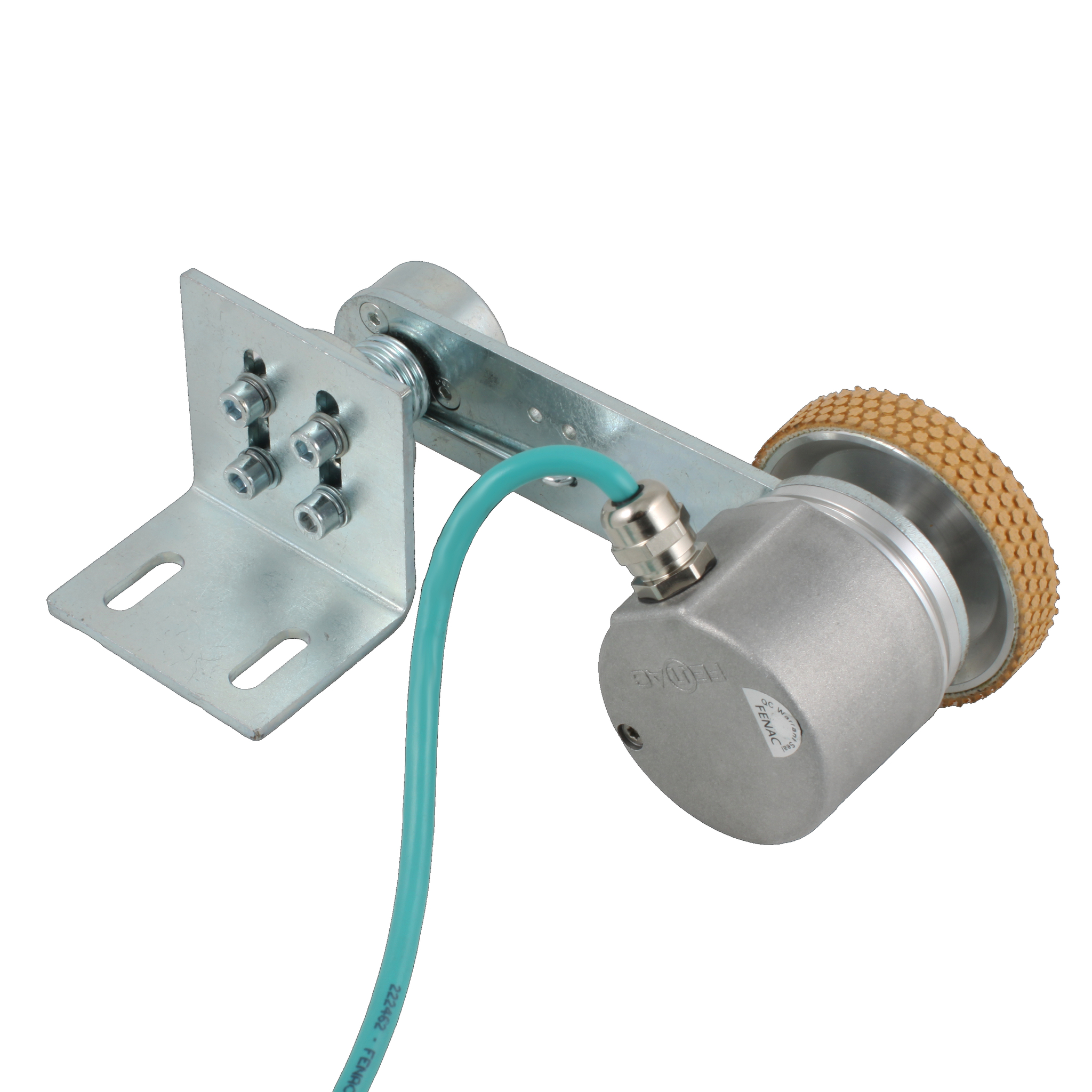 Инкрементальный энкодер INNOCONT D=50мм с мерным колесом L=200мм, контактная поверхность - резина, профиль ребристый, 1имп/0,5мм, 5…30VDC, выход HTL, IP64, -20…+85°C, радиальный кабель 2м