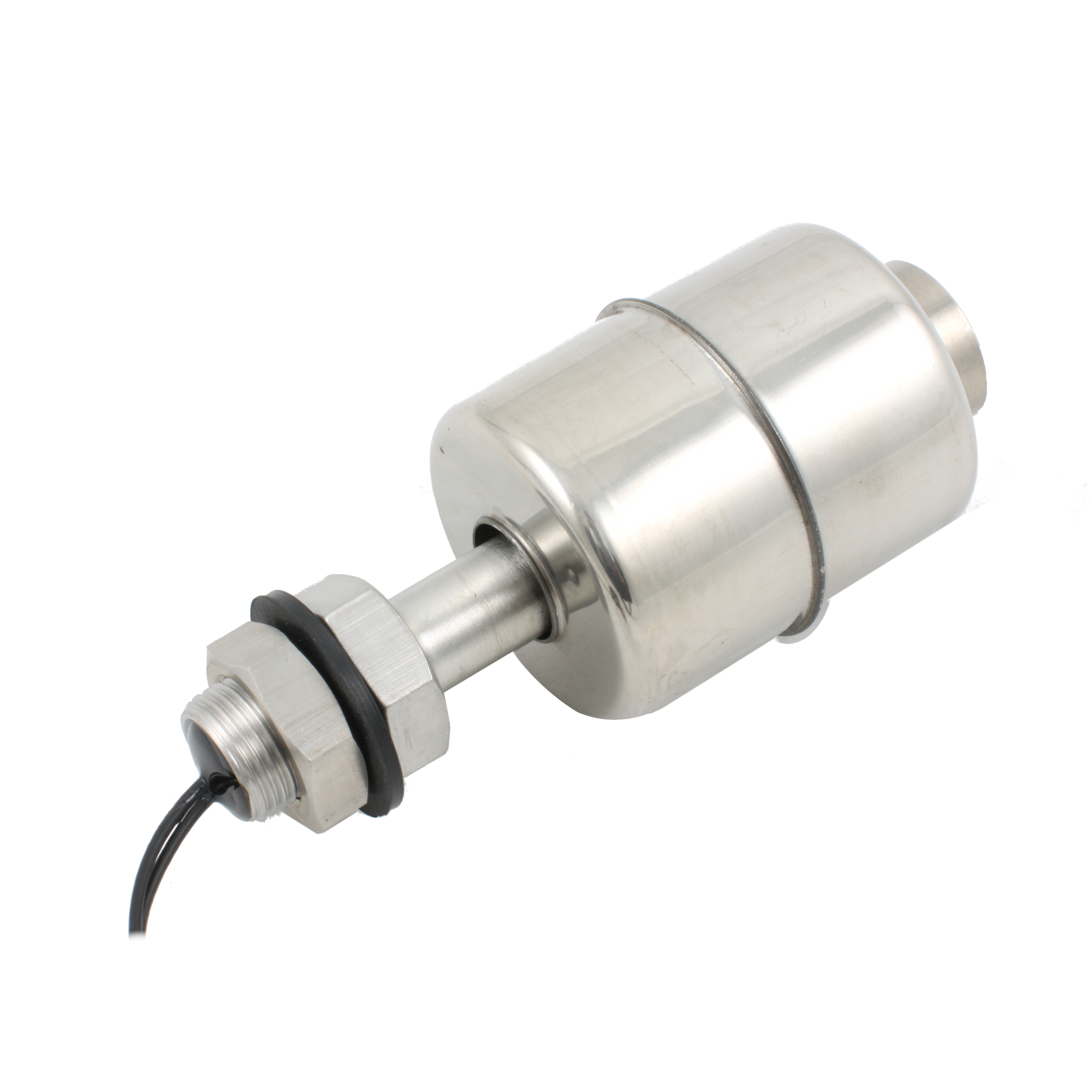 Поплавковый датчик уровня жидкости INNOLEVEL, вертикальное исполнение, -20 +120 С, соединение- резьба 3/8"PF нерж. сталь, кабель 500 мм, поплавок D=45 мм нерж. сталь