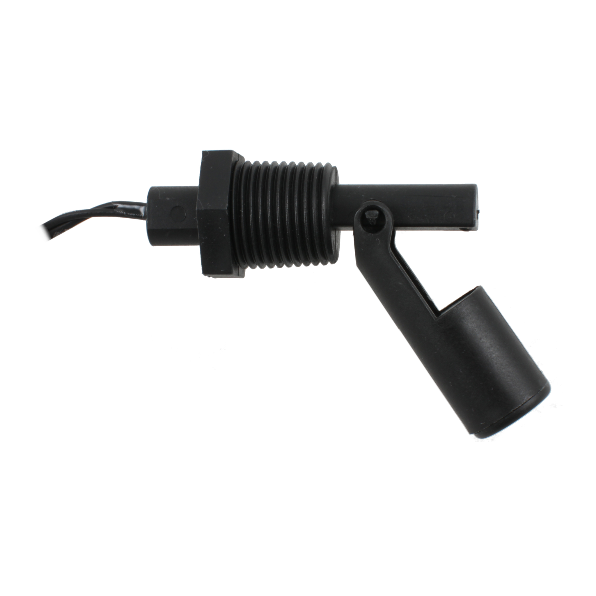 Поплавковый датчик уровня жидкости INNOLEVEL, горизонтальное исполнение, -20 +80 С, соединение- резьба 1/2"NPT полипропилен, кабель 500 мм, поплавок - полипропилен